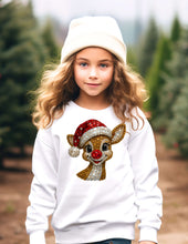Load image into Gallery viewer, Rudolph Crystal Mosaic  Crew Sweatshirt
