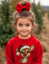 Load image into Gallery viewer, Rudolph Crystal Mosaic  Crew Sweatshirt
