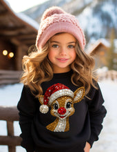 Load image into Gallery viewer, Rudolph Crystal Mosaic  Crew Sweatshirt
