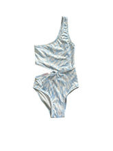 Load image into Gallery viewer, Blue Happy Splash Cut Out Swimsuit (INSTOCK) SIZE 2
