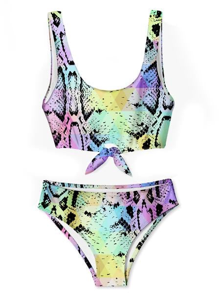 Pastel Snake Bikini (Instock) SIZE 2