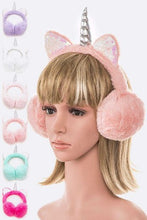 Load image into Gallery viewer, Clearance - Metallic Sequin Unicorn Ear Muff
