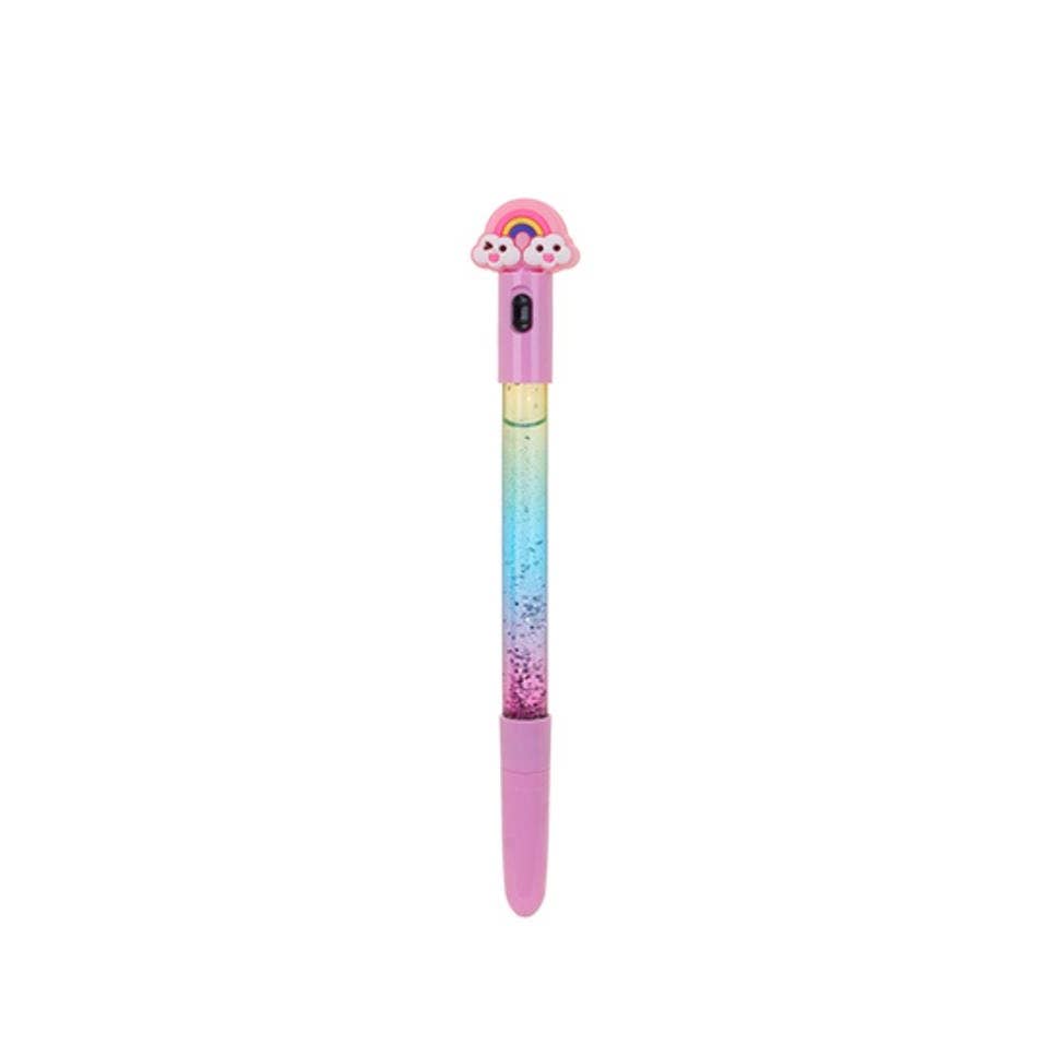 Rainbow Light Up Glitter Pen