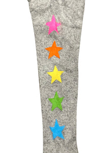 Clearance - Malibu Sugar Grey Cut Out with Neon Stars Long Sleeve Shirt - Size 12